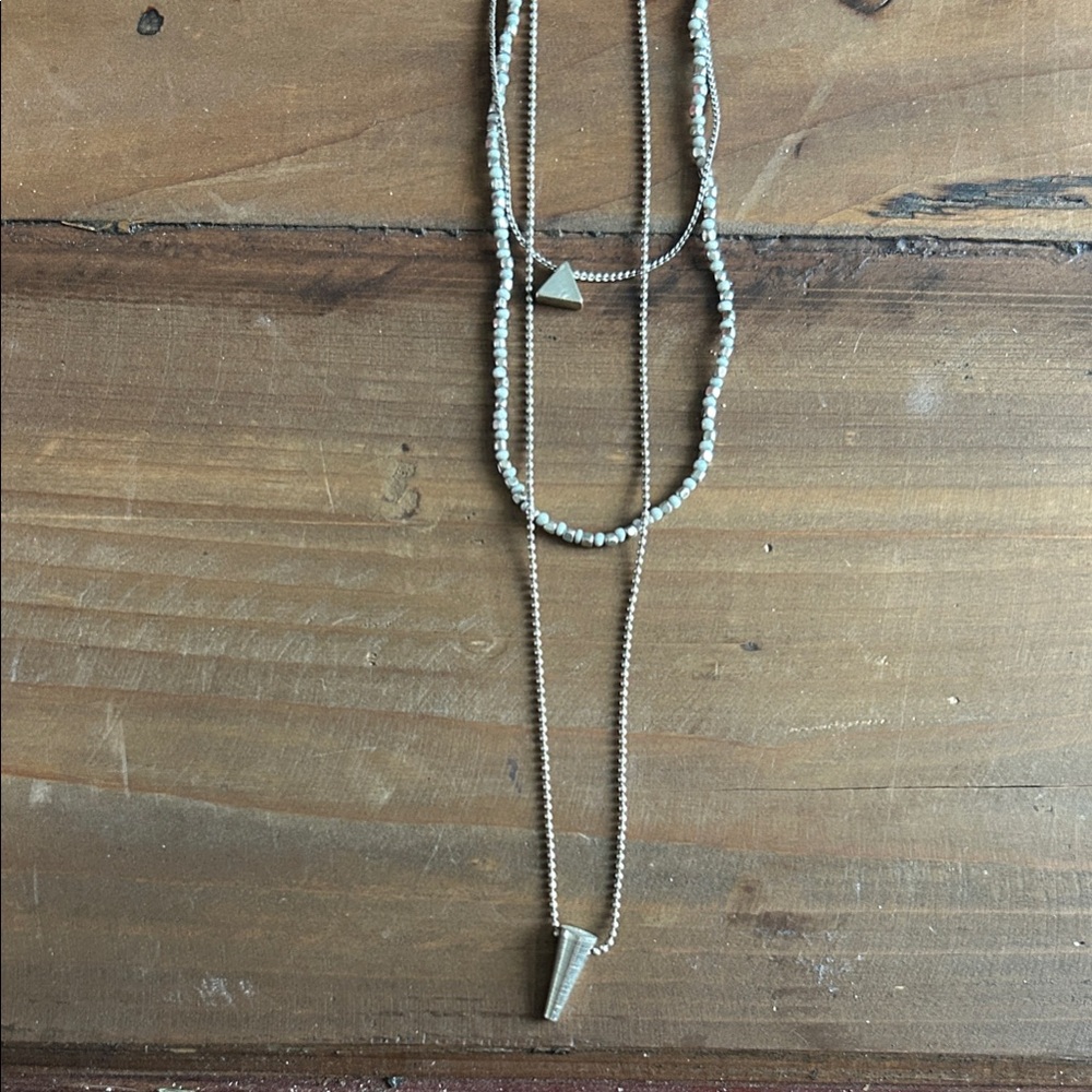 Elegant Silver Layered Necklace